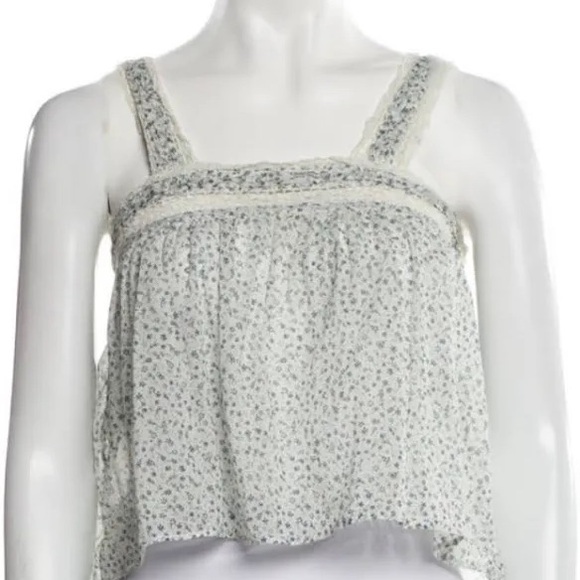 Dôen white and blue crop top XS - Picture 3 of 8